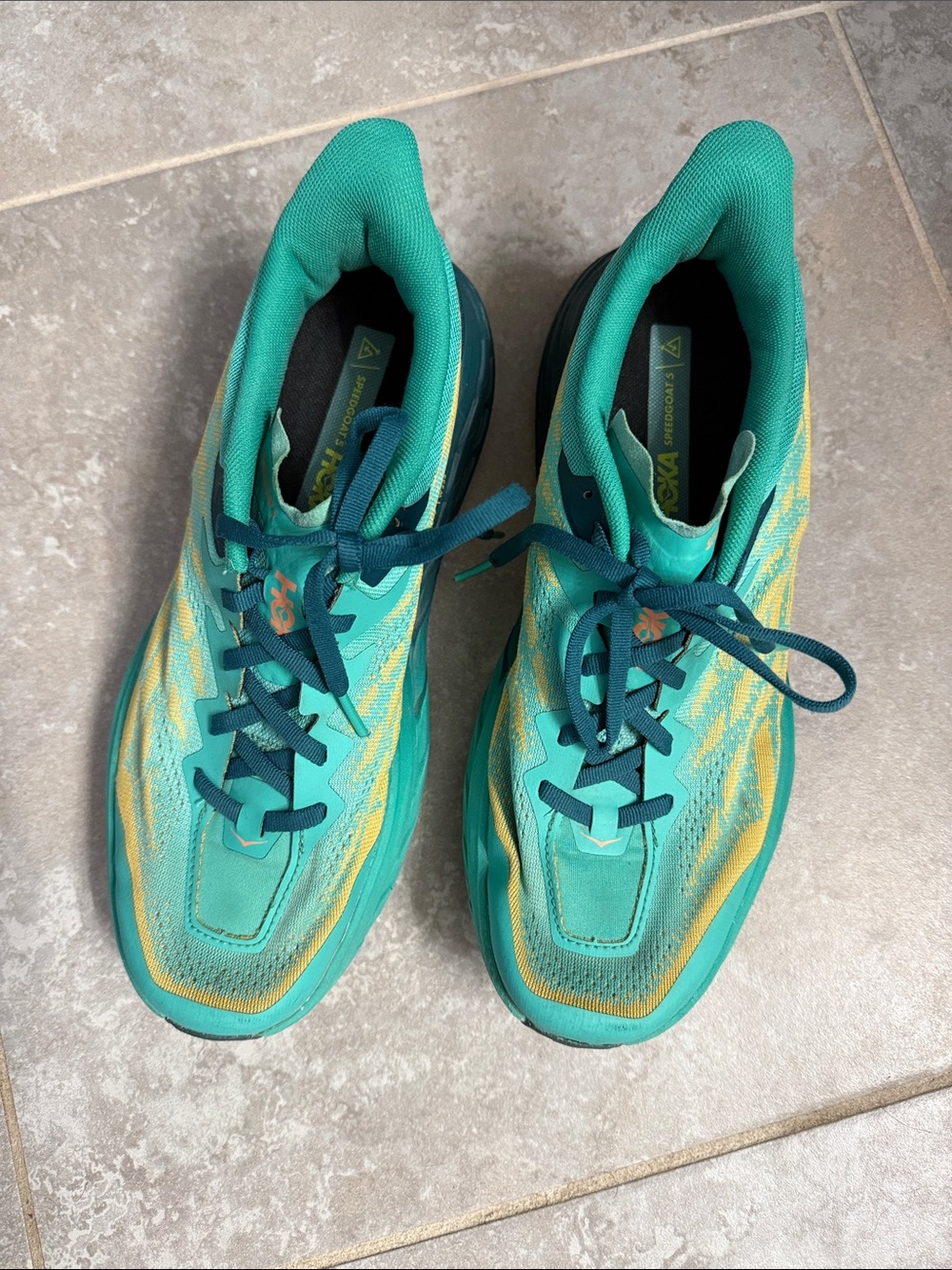 HOKA Women's Speedgoat 5 trail running shoes Deep Teal/Water Garden 10.5B